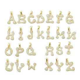 Латунные микро проложить кубического циркония подвески, буквы, реальный 18 k позолоченный