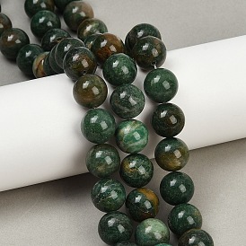 Природные африканские нефритовые бусы пряди, круглые