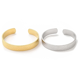 Placage ionique (ip) 304 bracelets en acier inoxydable, bracelets de manchette, bijoux pour femmes