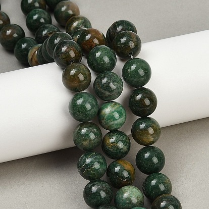 Природные африканские нефритовые бусы пряди, круглые