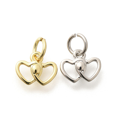 Латунные подвески, с целью перехода в кольце, долговечный, без свинца и без кадмия, сердце прелести