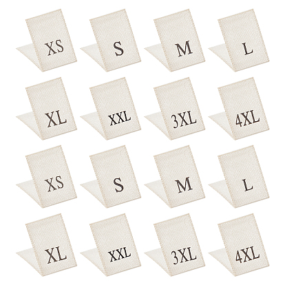 8 Bags 8 Style Clothing Size Labels, Woven Crafting Craft Labels, for Clothing Sewing