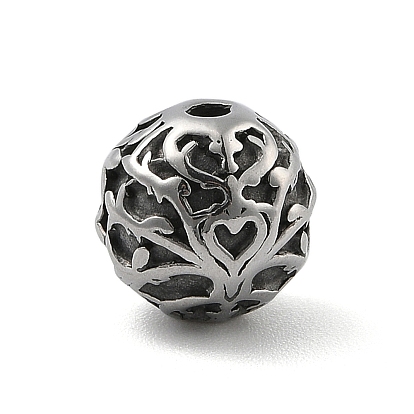 316 бусины из хирургической нержавеющей стали, круглые с сердцем
