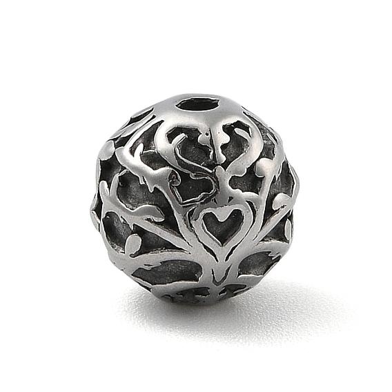 316 бусины из хирургической нержавеющей стали, круглые с сердцем