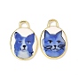 Латунные подвески с принтом, овальные амулеты, долговечный, стойки покрытие, реальный 18 k позолоченный
