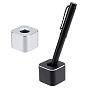 2Pcs 2 Colors Aluminum Alloy Pen Holder Stand, Desk Organizer Makeup Brush Holder, Square