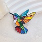 Эмалевые булавки, броши из сплава для одежды рюкзака, колибри