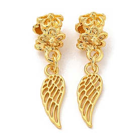 Европейские подвески из сплава в тибетском стиле, Подвески с большими отверстиями, перо