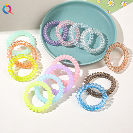 Colorful Elastic Hair Ties for Women, High-Quality Phone Cord Headbands and Ponytail Holders