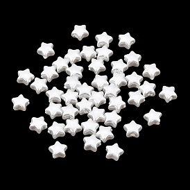ABS Plastic Imitation Pearl Beads, Star