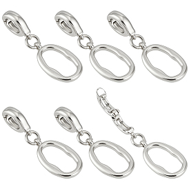 6 шт. застежки-крутилки из цинкового сплава, овальные