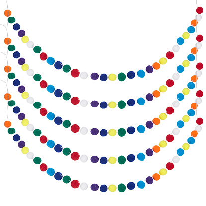 Шерстяной помпон, подвесная лента, для празднования дня рождения