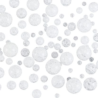 150Pcs 6 Sizes Synthetic Crackle Quartz Beads, Round, Dyed