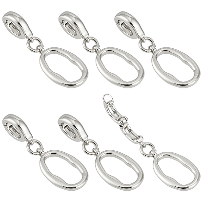 6 шт. застежки-крутилки из цинкового сплава, овальные