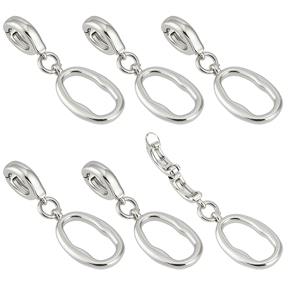 6 шт. застежки-крутилки из цинкового сплава, овальные