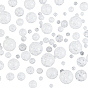 150Pcs 6 Sizes Synthetic Crackle Quartz Beads, Round, Dyed