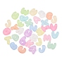 Frosted Transparent Acrylic European Beads, Large Hole Beads, Letter