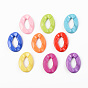 Opaque Acrylic Linking Rings, Quick Link Connectors, for Curb Chains Making, Unwelded, Twist