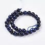 Natural Blue Tiger Eye Beads Strands, Dyed & Heated, Round