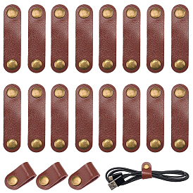 30 шт. органайзеры для шнуров из коровьей кожи, обертка для управления кабелем, с помощью кнопки сплава оснастки, овальные