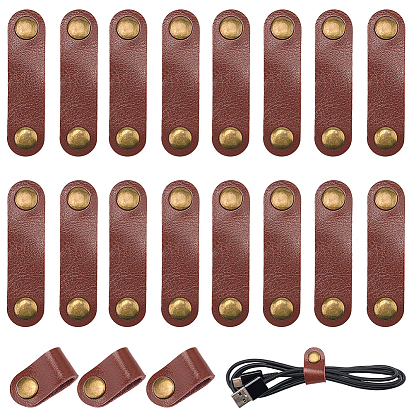 30 шт. органайзеры для шнуров из коровьей кожи, обертка для управления кабелем, с помощью кнопки сплава оснастки, овальные