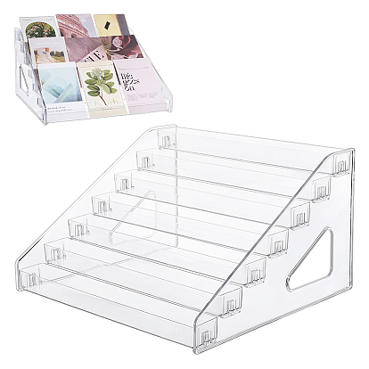 7-layer Rectangle Plastic Badge Organizer Display Risers