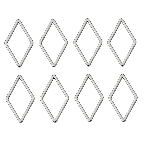 Brass Linking Rings, Rhombus, Nickel Free