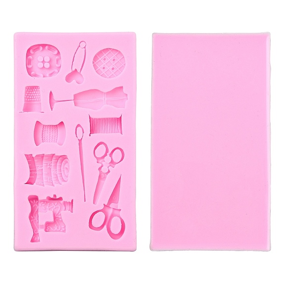 2шт. силиконовые формы для шоколада с тематикой шитья для самостоятельного изготовления выпечки