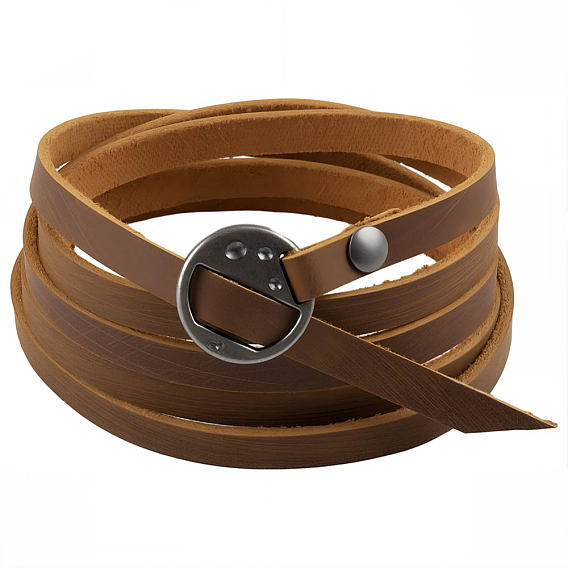 Браслеты из коровьей кожи для мужчин и женщин, металлический черный 