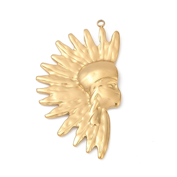 304 подвески из нержавеющей стали, ионное покрытие (ip), индийское человеческое лицо амулет