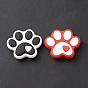 Dog Paw Print Food Grade Eco-Friendly Silicone Beads, Chewing Beads  For Teethers, DIY Nursing Necklaces Making