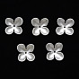 Spray Paint ABS Plastic Imitation Pearl Bead Caps, Flower
