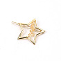 Заколки для волос из сплава, с синтетическим кварцевым кристаллом/желтым кварцем, аксессуары для волос для женщин и девочек, звезда