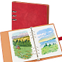 Paper Loose-leaf inner Pages, with Imitation Leather & Alloy Magnetic Loose Leaf Book Covers, Rectangle
