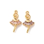 Латунные микро проложить кубического циркония подвески, танцующая девушка, долговечный, без никеля , реальный 18 k позолоченный
