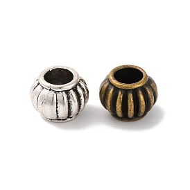 Tibetan Style Alloy European Beads, Large Hole Beads, Lead Free & Cadmium Free, Pumpkin