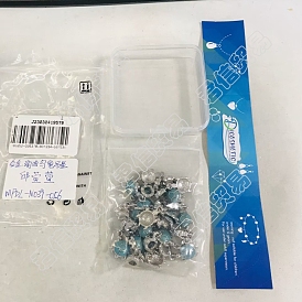 20pcs breloques pendantes européennes en alliage émail bleu cadet, Pendentifs grand trou, tortue