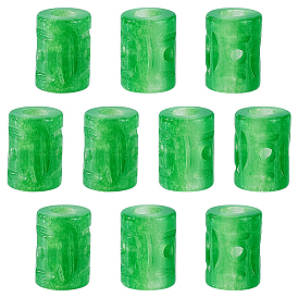 10 шт. бусины из натурального нефрита (кварцита), Полая колонна