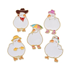 Duck Alloy Enamel Pins, Cartoon Golden Brooches for Backpack Clothes