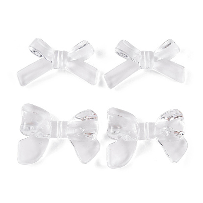 Прозрачные акриловые бусины, бантом