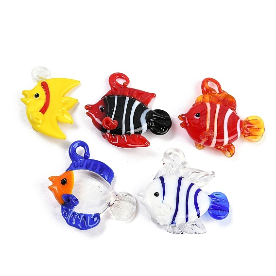 Подвески лэмпворк ручной работы, рыба