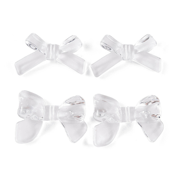 Прозрачные акриловые бусины, бантом