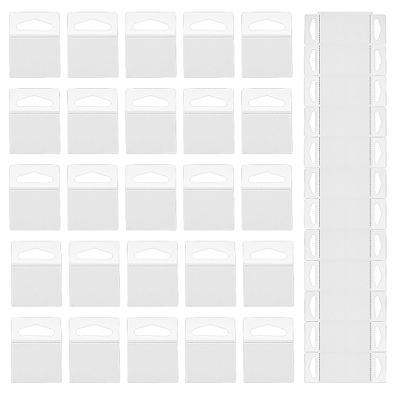 312Pcs PET Self Adhesive Hang Tabs, Display Tabs for Store Retail Display, Rectangle
