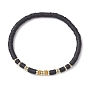 Disc Polymer Clay & Synthetic Non-magnetic Hematite Beaded Stretch Bracelets