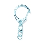 Spray Painted Alloy Swivel Snap Hook, Keychain Clasps Findings