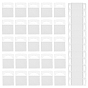 312Pcs PET Self Adhesive Hang Tabs, Display Tabs for Store Retail Display, Rectangle