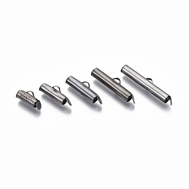 Iron Slide On End Clasp Tubes, Slider End Caps