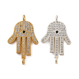 Стойка покрытие латунь микропаве прозрачный кубический цирконий религия хамса рука соединительные подвески, без кадмия и без свинца, долговечный