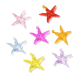 Transparent Acrylic Pendants, Starfish Charm