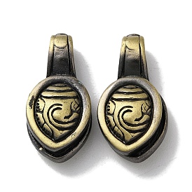 Tibetan Style Brass Pendants, Cadmium Free & Lead Free, Oval